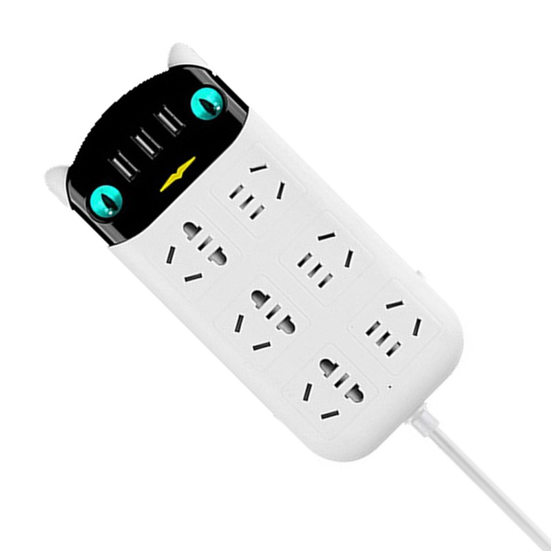 Power Strip Multifunctional USB Port ABS Flame Retardant Socket Strip