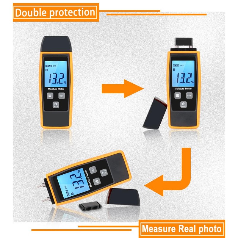 Moisture Meter Detector with Audible Alert, Damp Meter Moisture Meter