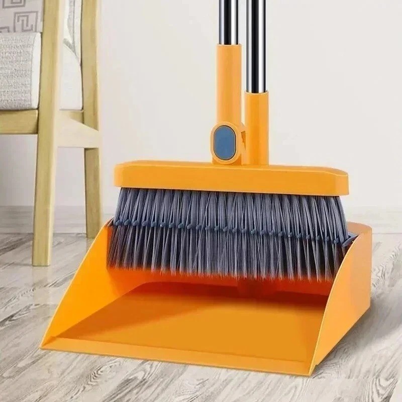Broom Folding Dustpan Set Combination Household Broom Wiper Blade Hair