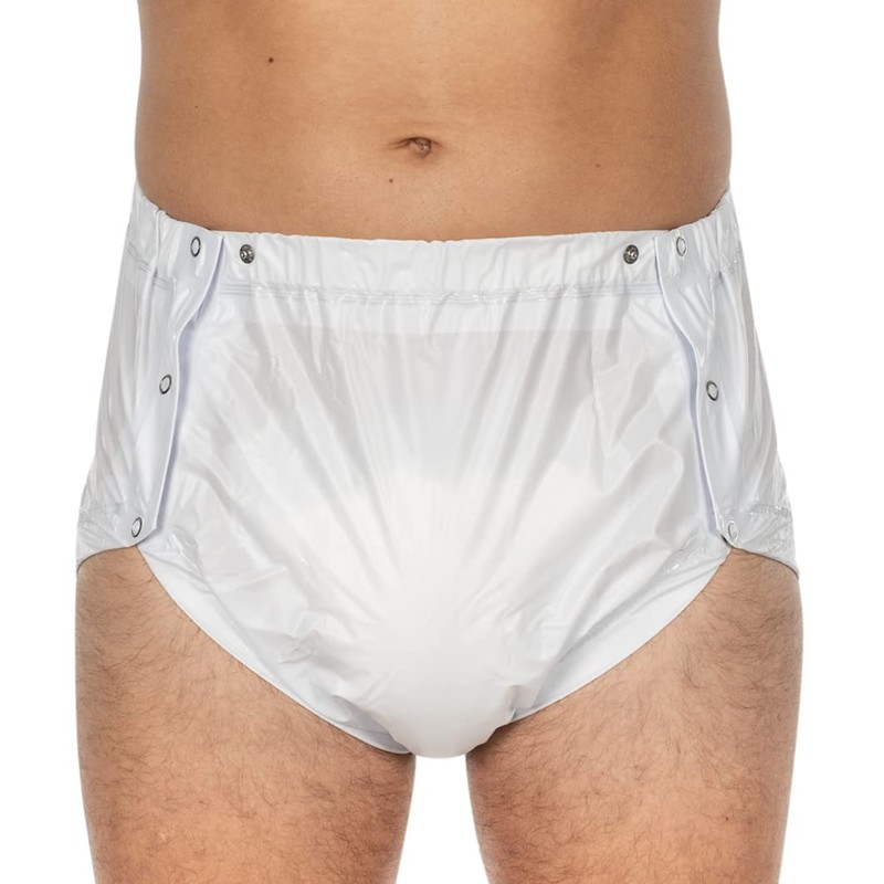 Suprima 1250 Unisex PVC Buttoned Briefs - lavender, size: xl