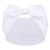 Womens Bow Headband, Elastic Hair Wrap, Wide Knotted Style (White,