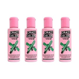 Renbow Crazy Color Semi-Permanent Hair Dye Color Cream - 4 x Emerald Green 100ml