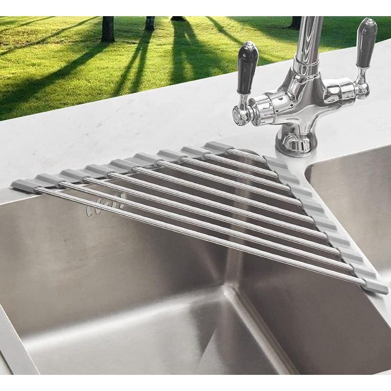 ALIMART Over the Sink Dish Drying Rack Roll Up Dish