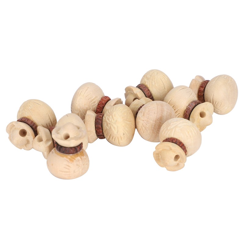 10Pcs Boxwood Carving Accessories Lucky Bag Boxwood Pendant DIY HandMade