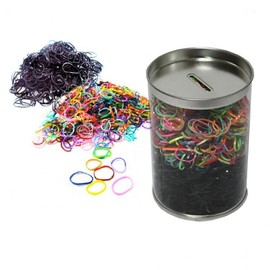Mini Durable Hair Tie & Hairband Set (1000 Pcs) Black