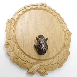 GTK Offer Wedge Sign Carved Light Oak AF 16 cm with 1 Wedge Head Cover Small Wedge Board Weapon Board Trophy Sign