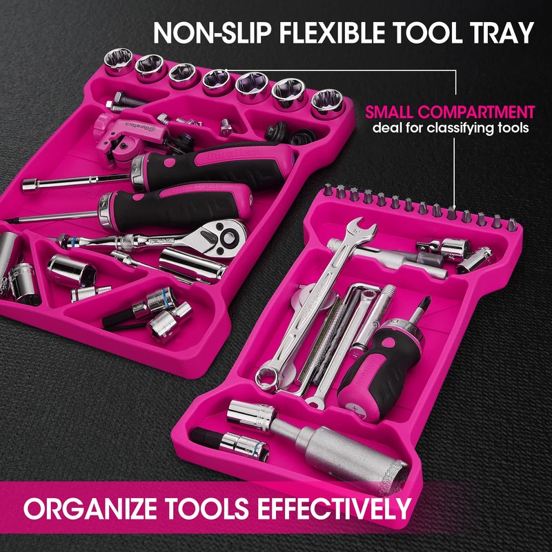 DuraTech Flexible Tool Tray, Silicone Tool Holder for Mechanics Storage,