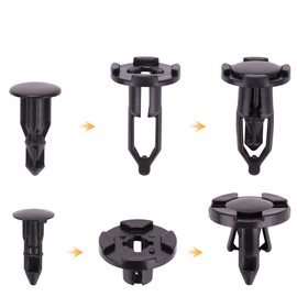 Kinstecks 300PCS 6 Sizes Fender Clips Nylon Bumper Fender Trim Panel Clips Fastener Rivet Retainer Clips for GM Ford Toyota Honda Chrysler Nissan Infiniti Lexus Dodge