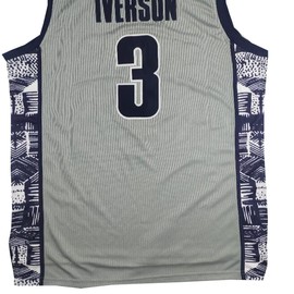AIFFEE Men's #3 Ivenson Basketball Jersey S-XXXL Gray, 90s Hip Hop Clothing,Stitched Letters and Numbers (M)