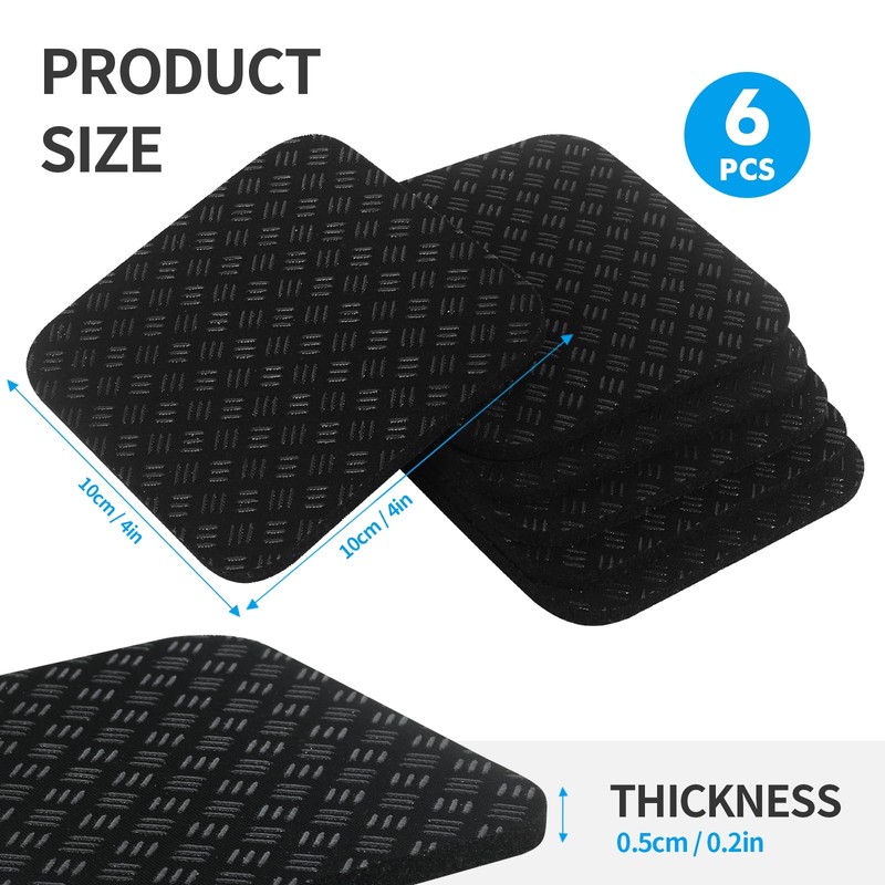 Exercise Equipment Floor Protection Mat: 6pcs Non-Slip Mat Pads for