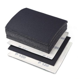 1/4 Sheet Sandpaper 120 Grit Hook & Loop or Clip on Sander Sheets High Performance Waterproof Silicon Carbide 5.5" x 4.5" Sanding Sheets for Wet/Dry Palm Sanders Polishing Accessories, 30PCS