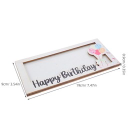 Operitacx 3pcs Wooden Birthday Money Holder Creative Cash Present Wallet for Birthday Parties Versatile Card Storage Lightweight Stylish Design Keepsake for Memorable Celebrations