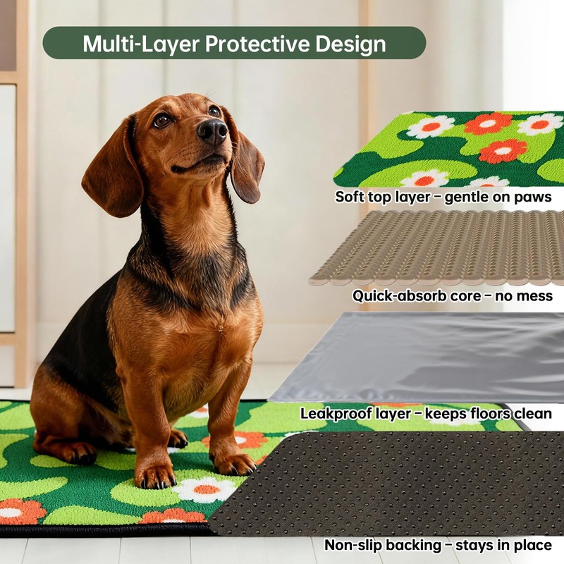 Reusable Puppy Pads for Small Dogs, Washable Pee Pads with