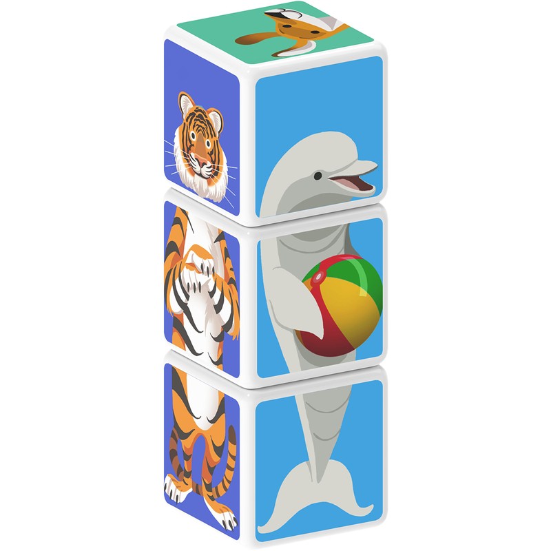 Geomag 110 Magicube Animals 3 Würfeln, Mehrfarbig