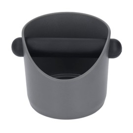 Coffee Knock Box Plastic, Rubber Powder Dregs Cube Waste Dregs Basin Basurero Brewing Coffee with Brew Coffee Brewed Coffee (Gris)