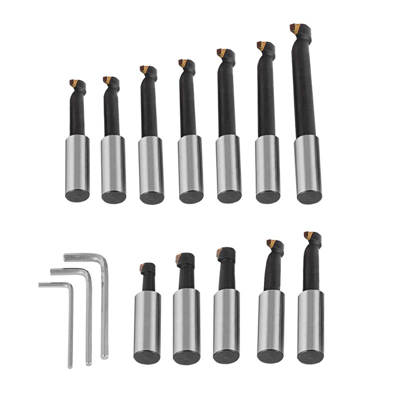 netuera 12-Pack Set 3 Boring Head R8 Shank Boring Tool