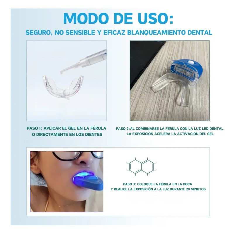 Kit Blanqueamiento Smile Limpieza Blanqueador Dental