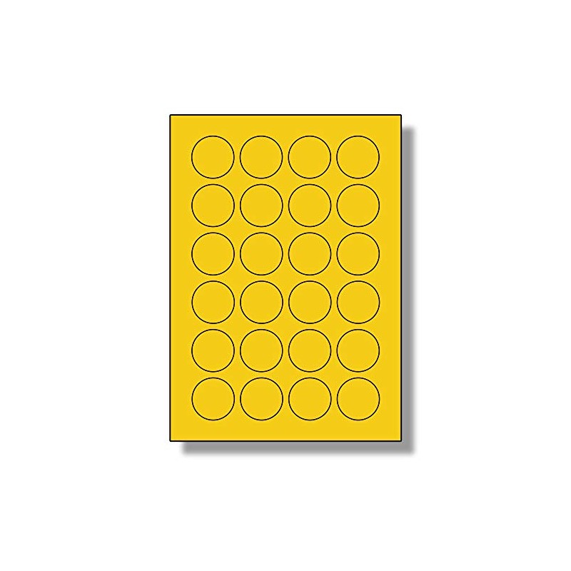 Label Planet® 24 Per Page/Sheet, 5 Sheets (120 YELLOW ROUND