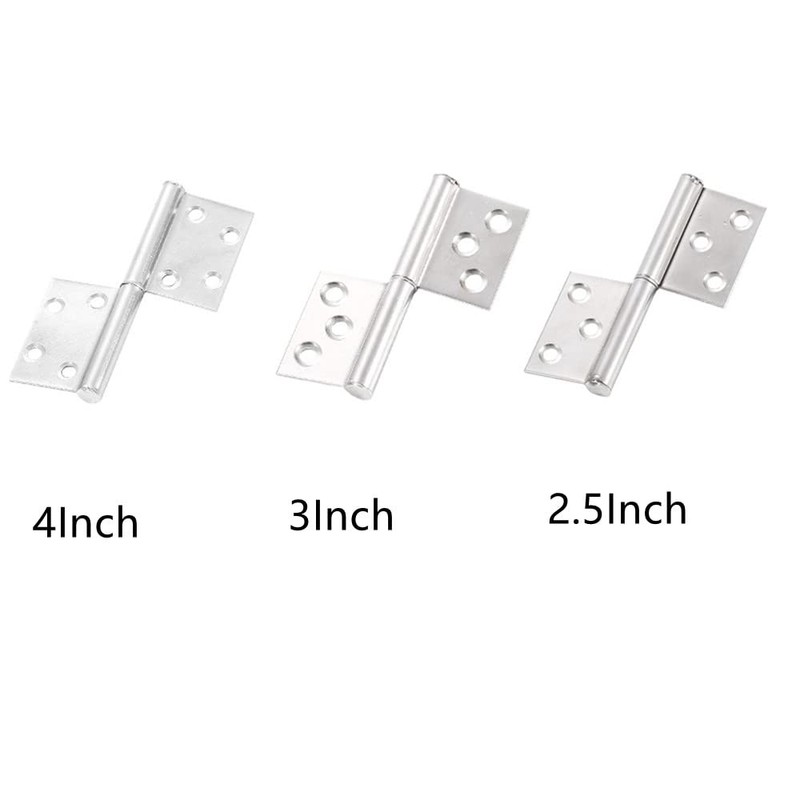 2PCS 4 Inch Stainless Steel Flag Hinge Folding Hinges Left
