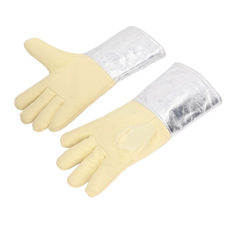 1 Pair Aluminum Foil Gloves High Temp Resistance Heat Insulation
