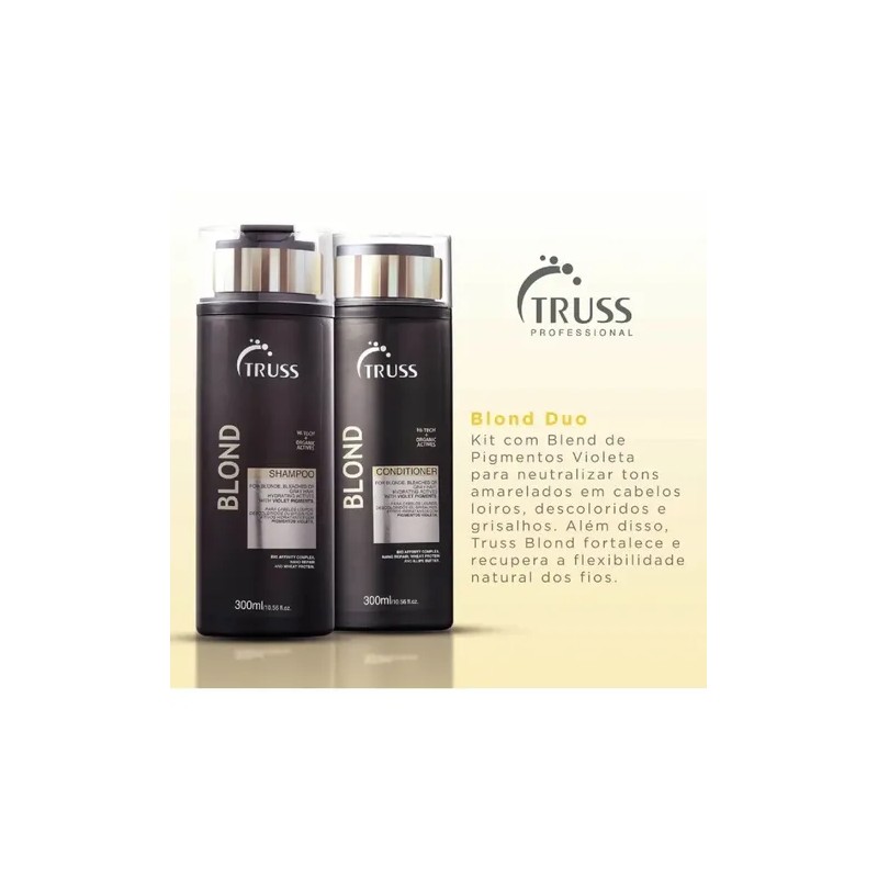 Kit Blond Shampoo y Acondicionador Truss 300ml Cada