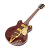 Red and Gold Miniature Electric Guitar Replica with Stand and