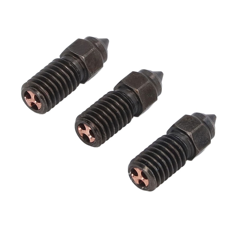 3Pcs Hardened Steel Nozzle 3 Holes High Flow 1.75mm Long