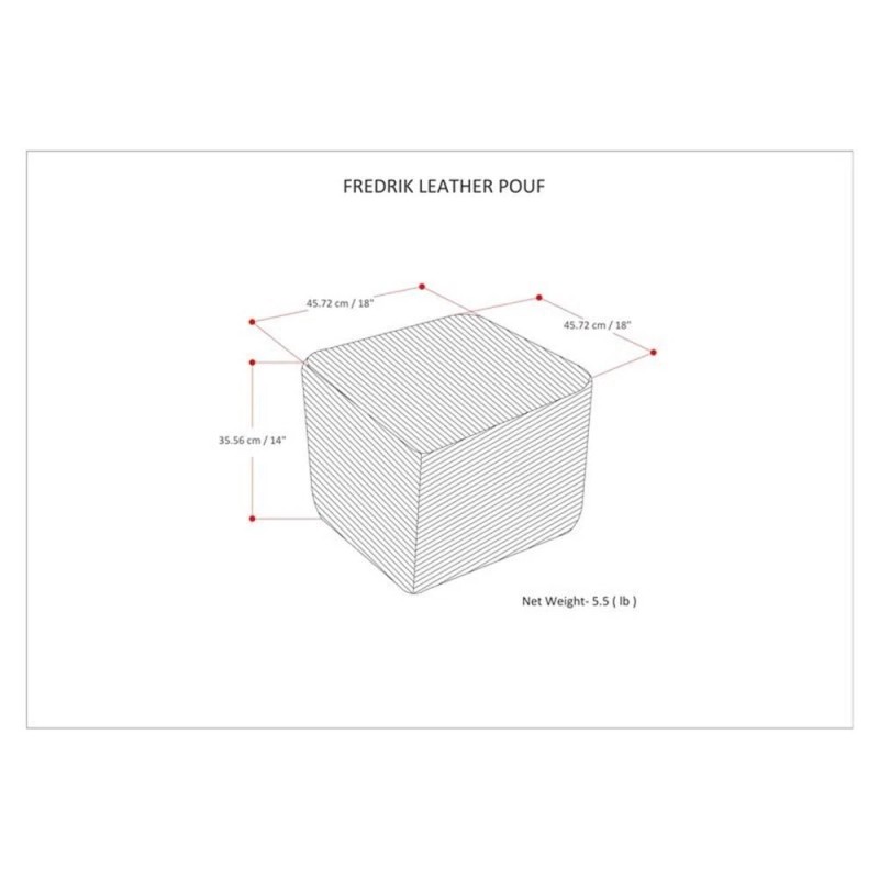 Pemberly Row Boho Square Pouf in Dark Blue Woven Genuine