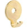 Pack of 10 Strong Brass Plated Round Picture Hooks