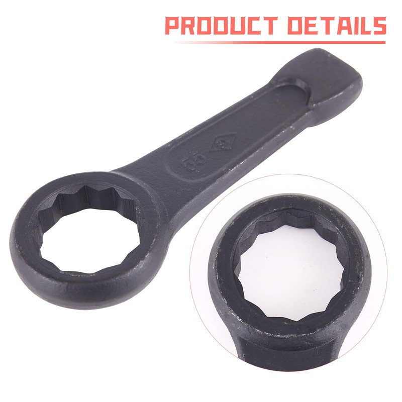 HCXUANWJTL 55mm Box End Striking Ring Wrench, High Tensile Steel