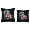 Gamer Sloth Popcorn Gaming Chair Headphones Games Player Throw Pillow