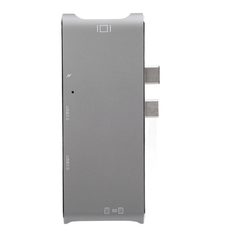6 in 2 USB C Hub Aluminum Alloy Plug and