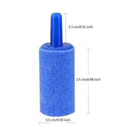 Air Stones for Aquariums, Ponds, and Live Wells, Blue and Grey, Set of 10