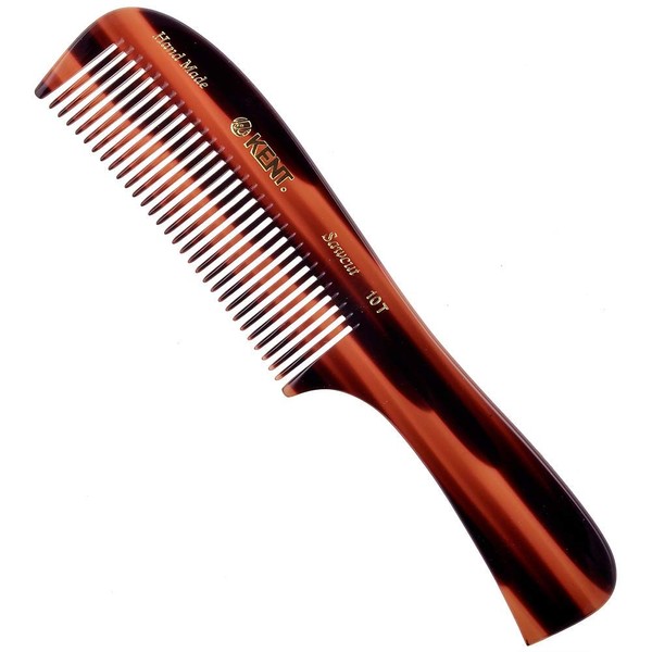 Kent 10T Large Wide Tooth Comb - Rake Comb Hair Detangler/Wide Tooth Comb for Curly Hair - Beard Combs/Hair Comb Hair Care Detangling Comb - Hair Comb for Men Hair Supplies - Natural Hair Comb Set