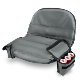 Lawn Tractor Seat Cover with Two Side Pockets, Waterproof 600D Oxford Riding Mower Seat Covers, Fits for 12.2-14.2inches Back High Seat