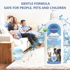 Aopaong Multi-Surface Floor Cleaning Solution Ocean Scent, Household Floor Cleaner Care for All Robot Vacuums with Mopping and Cordless Wet/Dry Vacuums (16.9Fl Oz/500ML) 2bottle