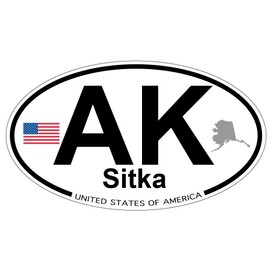 US Decal, Inc. Sitka, Alaska Oval Sticker