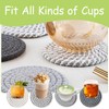 Coasters 4-Pack Absorbent Handwoven Cotton Coaster Set, Non-Slip Drink Coasters