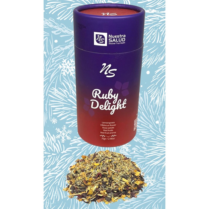 Ruby Delight Herbal Infusion Tea Lemongrass Hibiscus Rose Petals mix