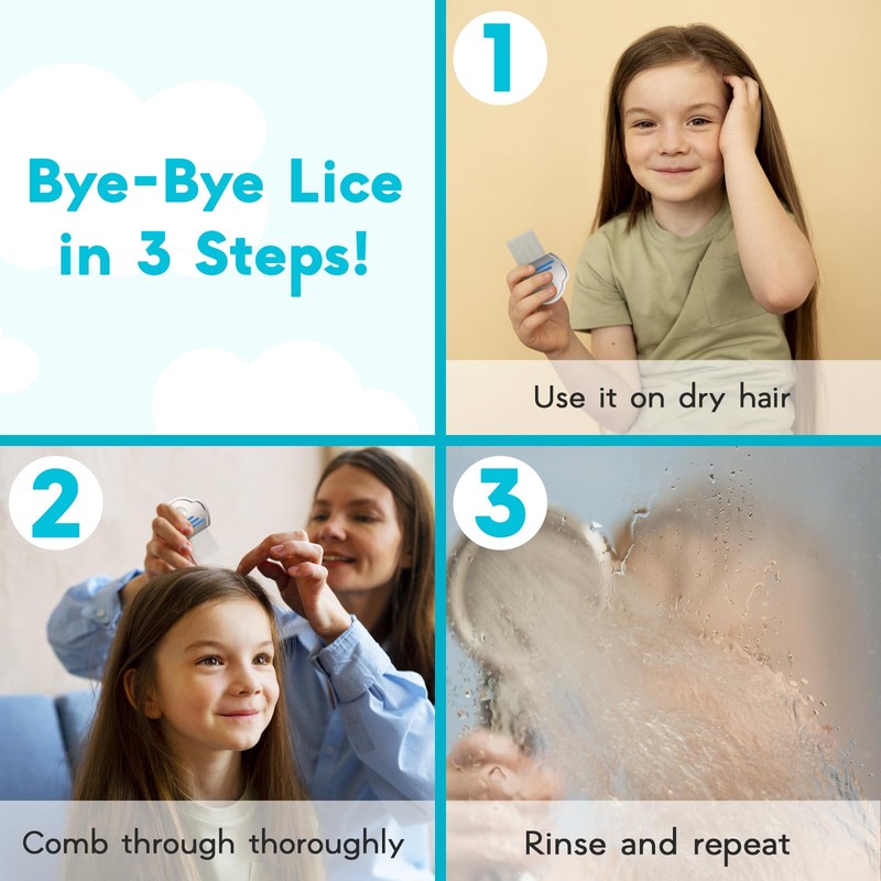 Adamson Lice Comb - Stainless Steel Lice Comb for Kids