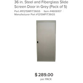 Ritescreen Adjustable Patio Screen Door' Bronze' Or Grey 36X78 In