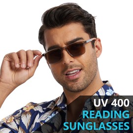 Reader Sunglasses 3 Pack Reading Sunglasses for Men Sporty TR90 Frame UV400 Full Lens Outdoor Reader Lightweight +2.25