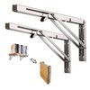 DMSL Folding Shelf Bracket 14 ", Heavy Duty Stainless Steel