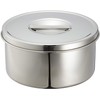 遠藤商事 Stainless Steel Round Butter 3-Pack, 16 cm ABT46016