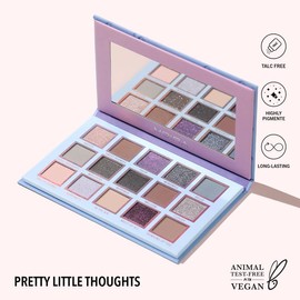 Pretty Little Thoughts Eyeshadow Palette - Whimsical Mix of Blues, Purples, and Browns - Makeup, Color, Talc-Free
