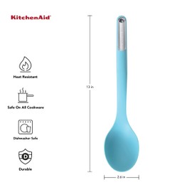 KitchenAid Silicone Basting Spoon, Aqua Sky