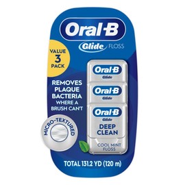 Oral B Glide Pro-Health Deep Clean Cool Mint Flavor Floss 40 M, 3 Ct., 0.12 Pound