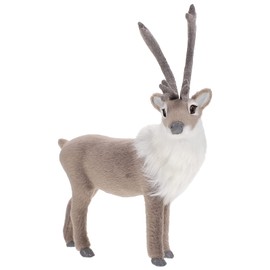 FOMIYES 1pc Simulation Elk Decoration Xmas Animal Decor Furret Plush Decoration for Home Christmas Deer Figure Indoor Decor Party Decor Supply Plastic Faux Decorative Item Car