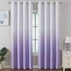 Estelar Textiler Lilac and Greyish White Ombre Blackout Curtains for