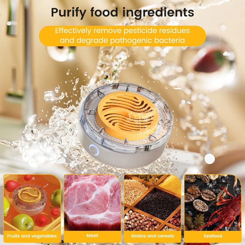 Fruit and Vegetable Washing Machine, Wireless Veggie Wash with Purification